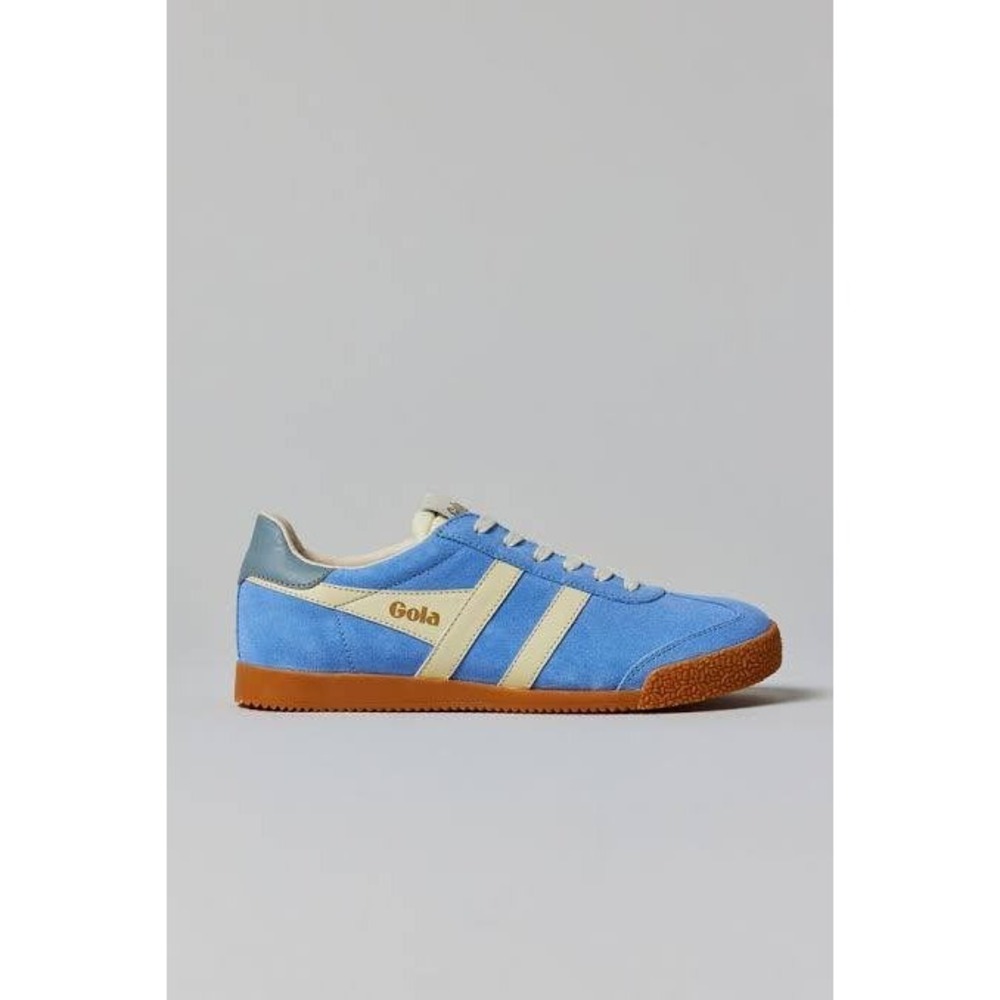 Gola Bullet Suede Blue White Purple Retro Sneakers CLA153 Womens 7